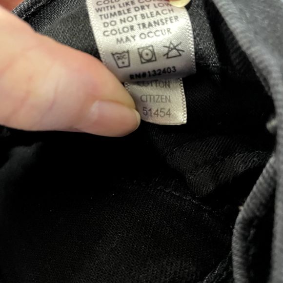 COTTON CITIZEN Black‎ Fly Raw Hem Center Seam Crop Flare Stretch Jeans Size 26 - Picture 16 of 16